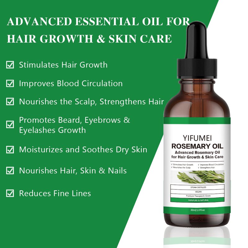 Rosemary Hair Oil - Manufacturer - Private Label Wholesale Anti-Loss Regrowth Treatment Repair Serum