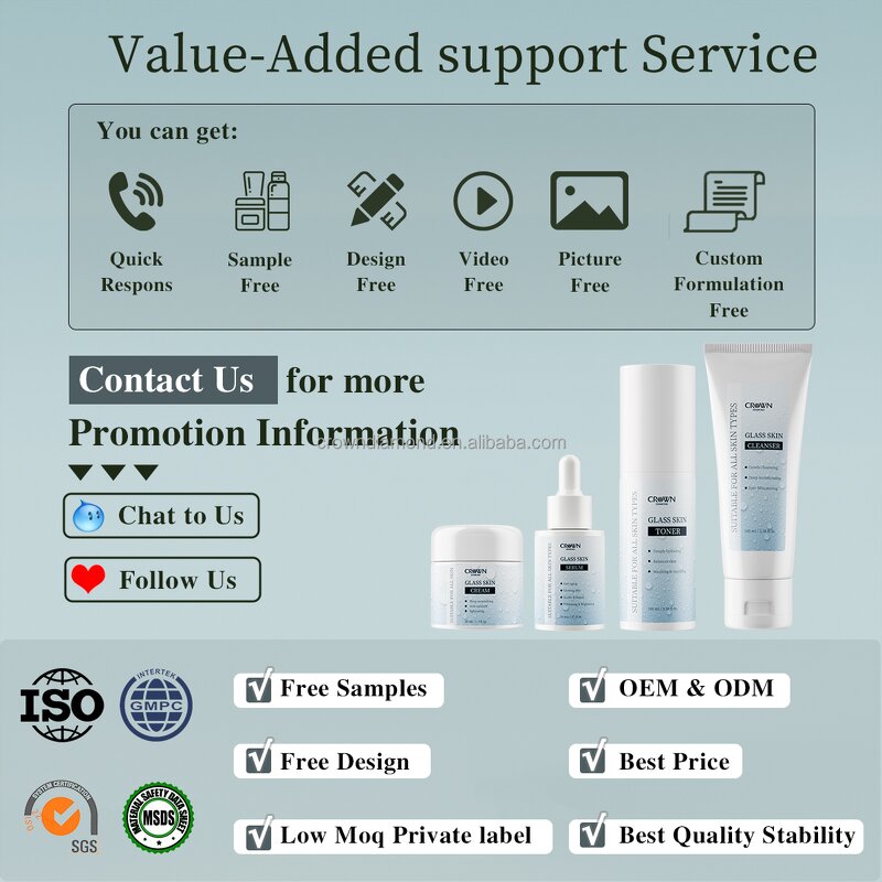 Glass Skin Care Set - Manufacturer - Korean Custom Logo Cleansing Hydrating Firming Anti Aging