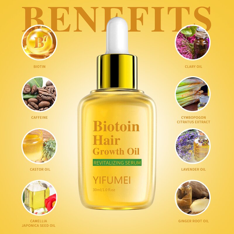 Hair Growth Serum - Manufacturer - OEM Ginger Rosemary Biotin Fast Effective Anti Loss Regrowth