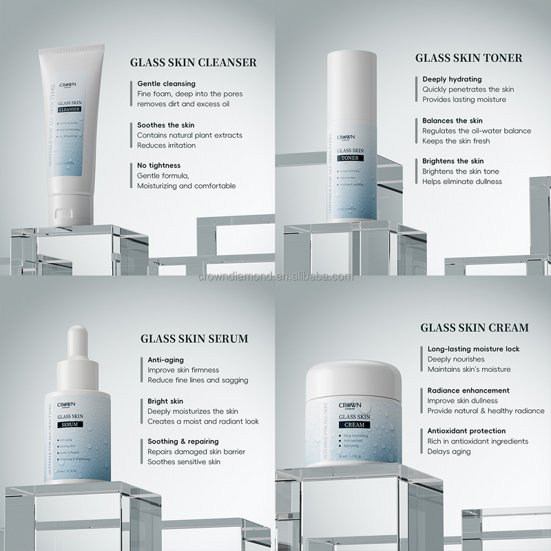 Glass Skin Care Set - Manufacturer - Korean Custom Logo Cleansing Hydrating Firming Anti Aging