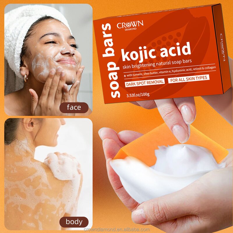 Kojic Acid Soap - Manufacturer - Wholesale Natural Turmeric Dark Spot Corrector Skin Whitening