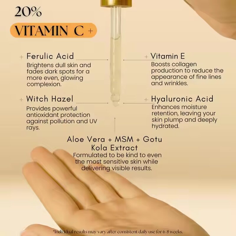 Vitamin C Face Serum - Manufacturer - Wholesale Hyaluronic Acid Vitamin E Brightening Moisturizing