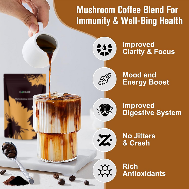 Mushroom Coffee Powder - Manufacturer - Private Label 10 in One Reishi Lions Mane Blend