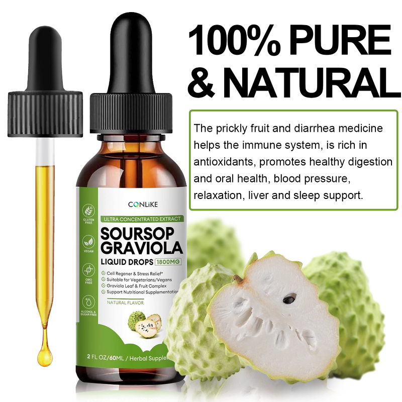 Soursop Drops - Manufacturer - OEM Organic Soursop Graviola Liquid Extract Drops