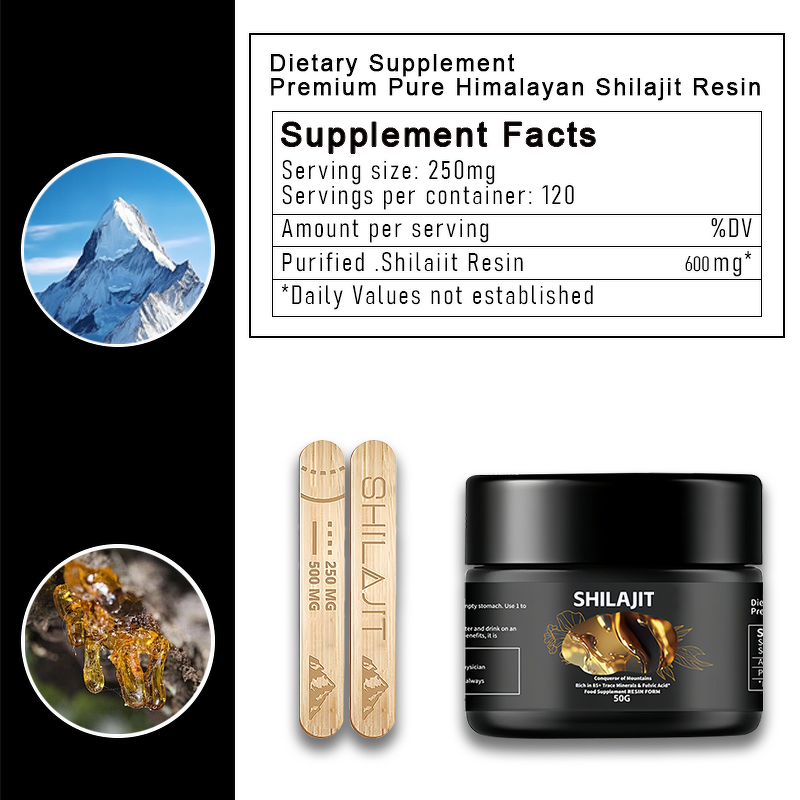 Shilajit Resin - Manufacturer - Wholesale Private Label 50g Organic Energy Immunity