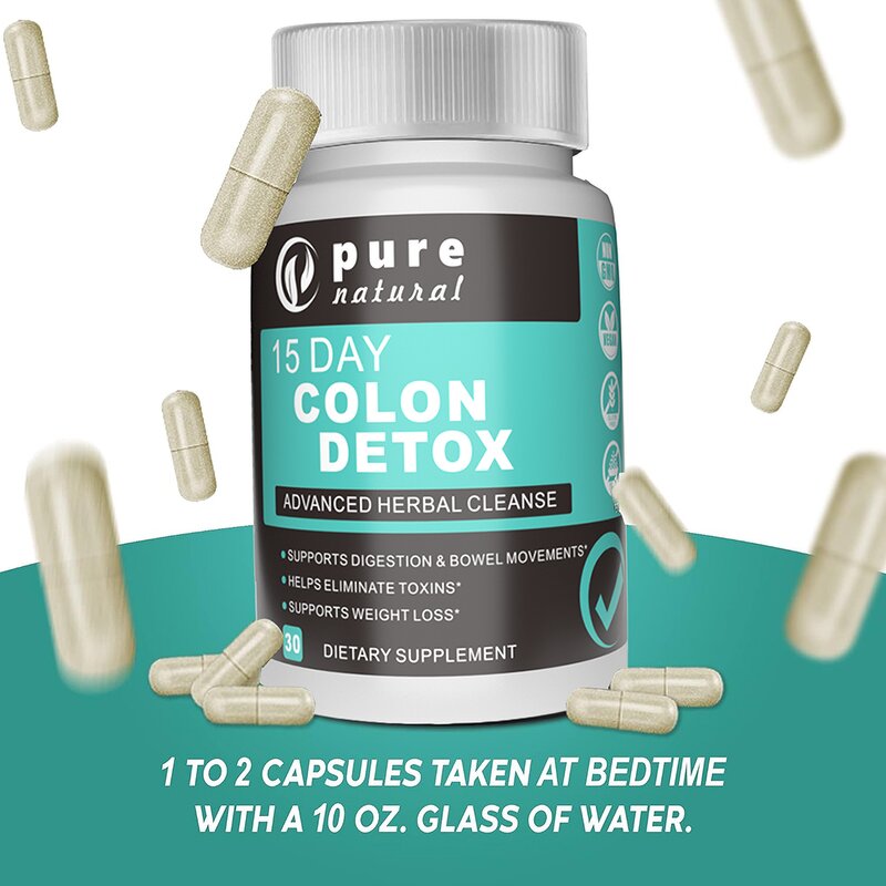 Gut Health Capsules - Manufacturer - 15 Day Cleanse Detox Slimming Senna Leaf Weight Loss