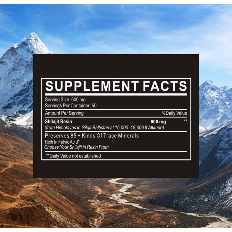 Shilajit Capsules - Manufacturer - China Factory Pure Himalayan Organic Shilajit Resin