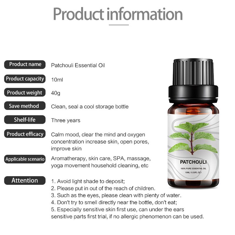 Essential Oil Manufacturer - Natural Organic Patchouli for Mood Relaxation