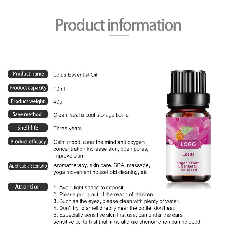 Essential Oil Manufacturer - Private Label Pure Natural Lotus Nourishing