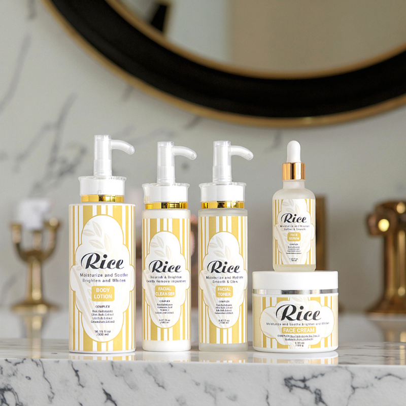 Skin Care Set Manufacturer - Natural Anti-Wrinkle Rice Private Label Vegan OEM/ODM