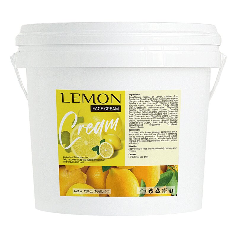 Facial Cream Manufacturer - Organic Lemon Gallon with Hyaluronic Acid Vegan