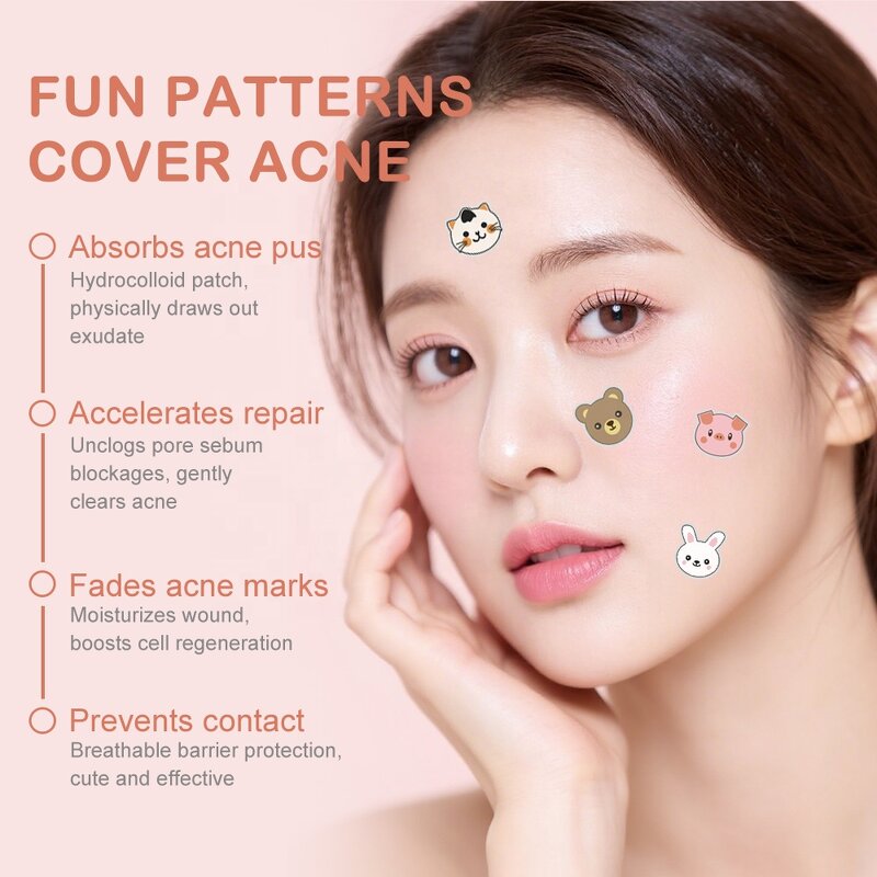Pimple Patches Hydrocolloid with Salicylic Acid & Tea Tree Oil Anti-Acne for Face All Skin Types 40 Count