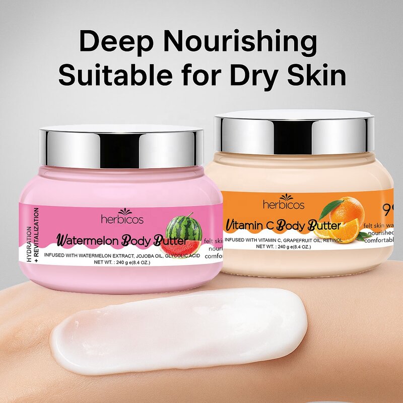 Body Butter Cream - Manufacturer - Private Label Vitamin C Natural Organic Shea Butter Moisturizing