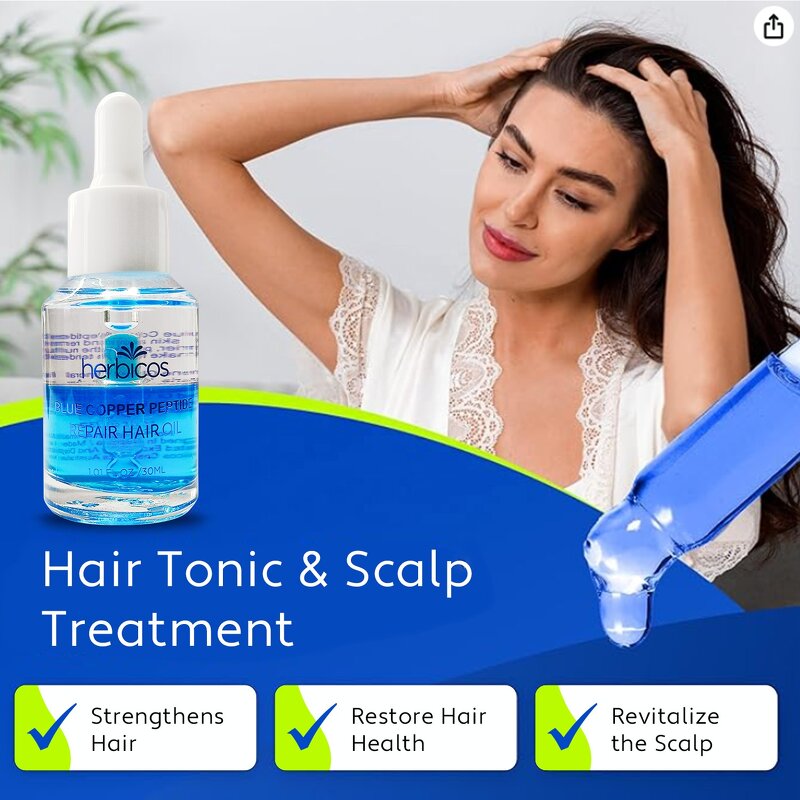 Blue Copper Peptide Serum - Manufacturer - Oem Private Label Smooth Moisturizing Dry Frizzy Hair