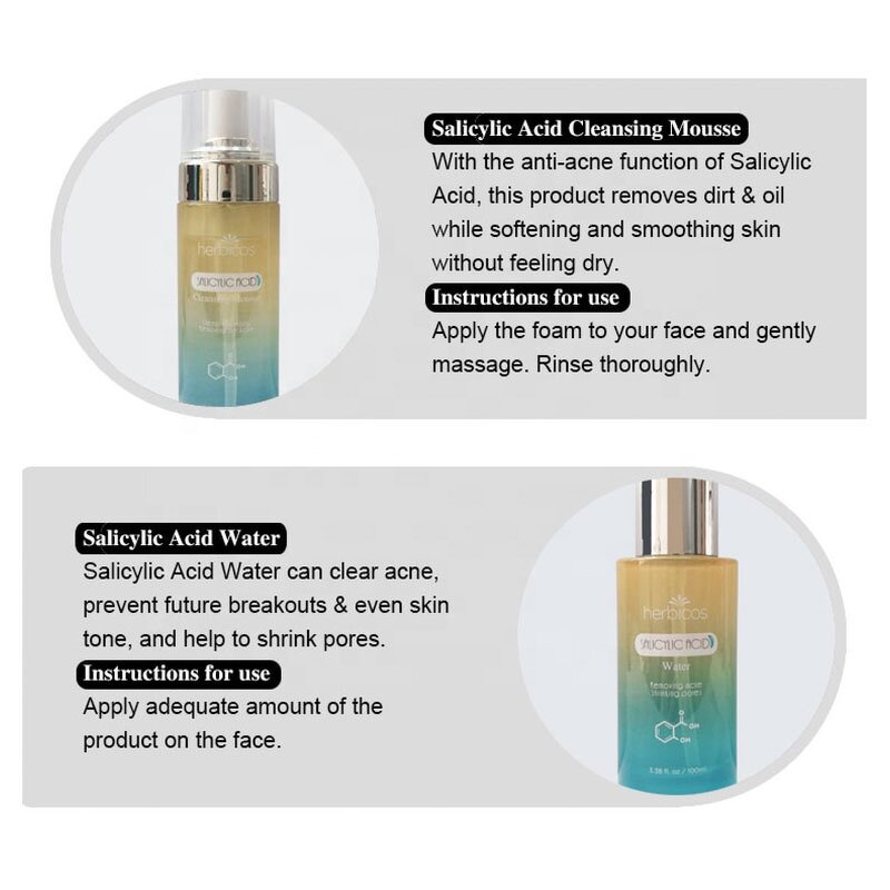 Acne Serum Set - Manufacturer - OEM ODM Glycolic Salicylic Acid Anti Acne Private Label