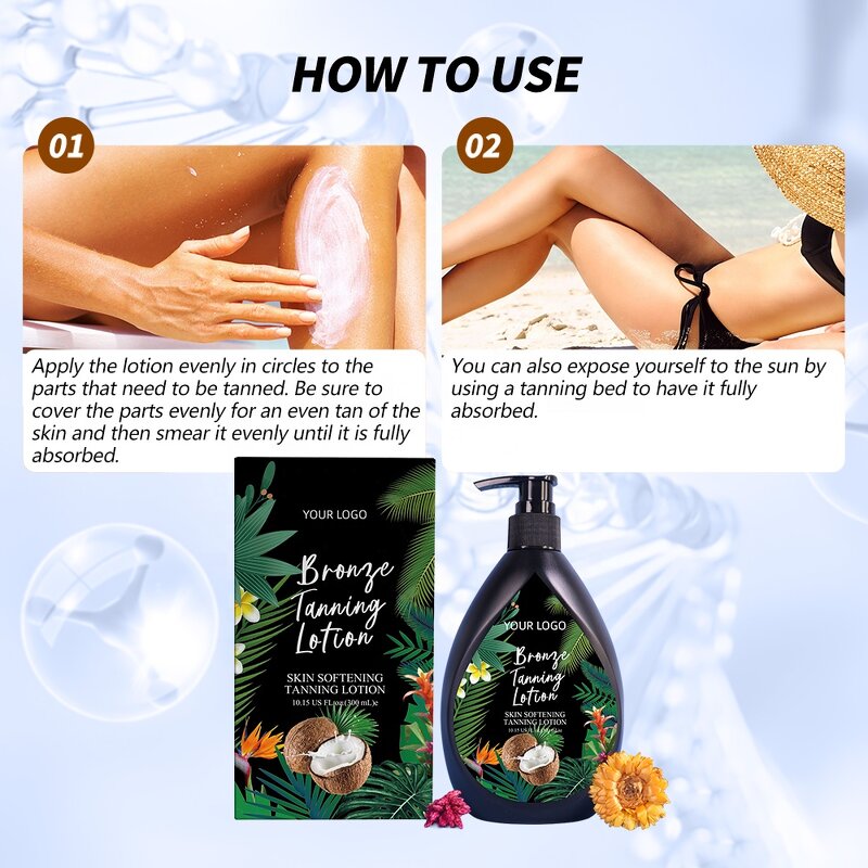 Self Tanning Lotion - Manufacturer - Private Label Vegan Coconut Oil Body Face OEM Coconut Scent