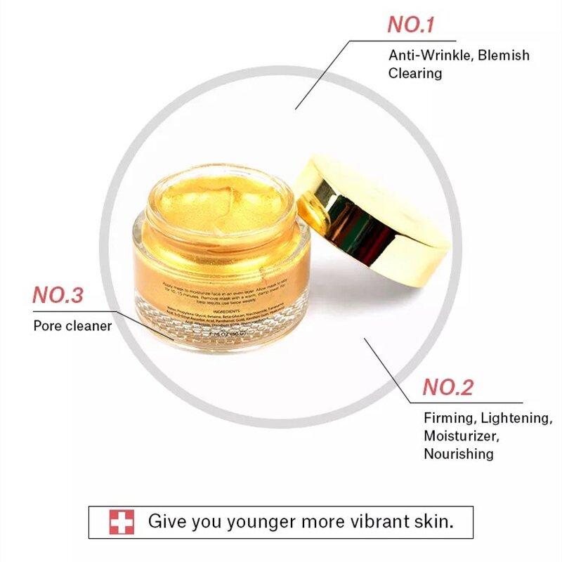 24k Gold Peel Off Mask - Manufacturer - OEM Wholesale Organic Anti Aging Collagen Clay Mask