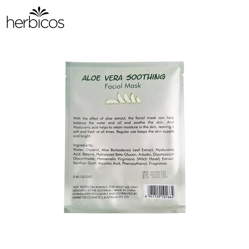Aloe Vera Face Mask - Manufacturer - Korean Vitamin C Herbal Moisturizing Whitening Soothing