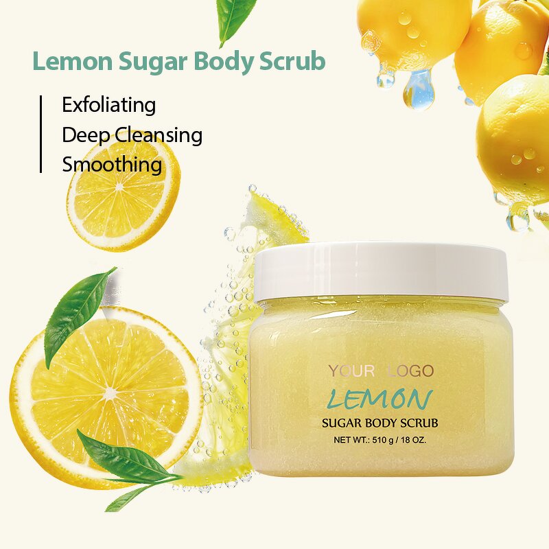 Turmeric Body Scrub - Manufacturer - OEM Luxury 1kg Vegan Coconut Lemon Exfoliating Hydrating