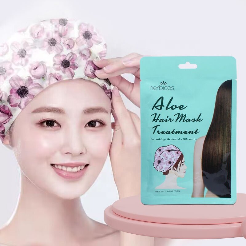 Hair Treatment Cap - Manufacturer - Private Label Avocado Coconut Aloe Smoothing Repair Mask