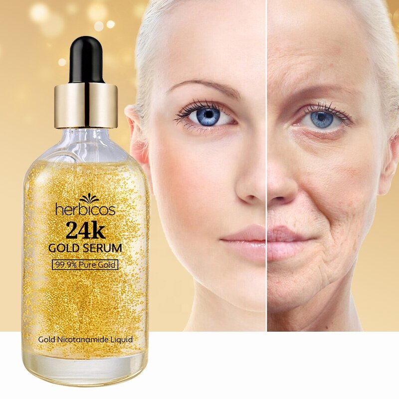 24K Gold Face Serum - Manufacturer - Private Label Organic Vegan Whitening Lift Anti-Aging