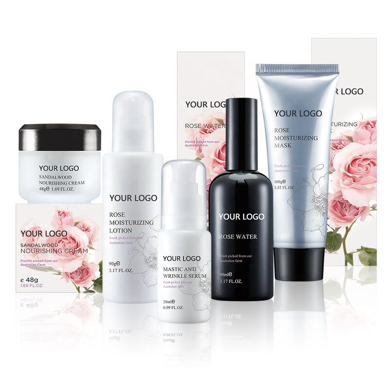 Rose Skin Care Set - Manufacturer - Korea Organic Hydration Whitening Anti Acne Brightening