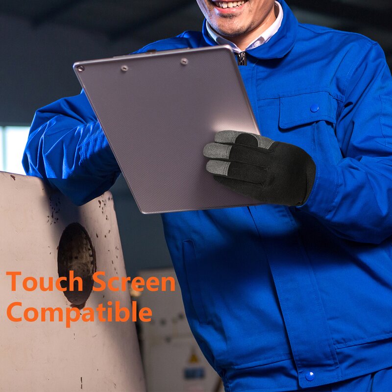 Safety Gloves - Manufacturer - Synthetic Leather Full Finger Thicken Oil-Resistant Washable