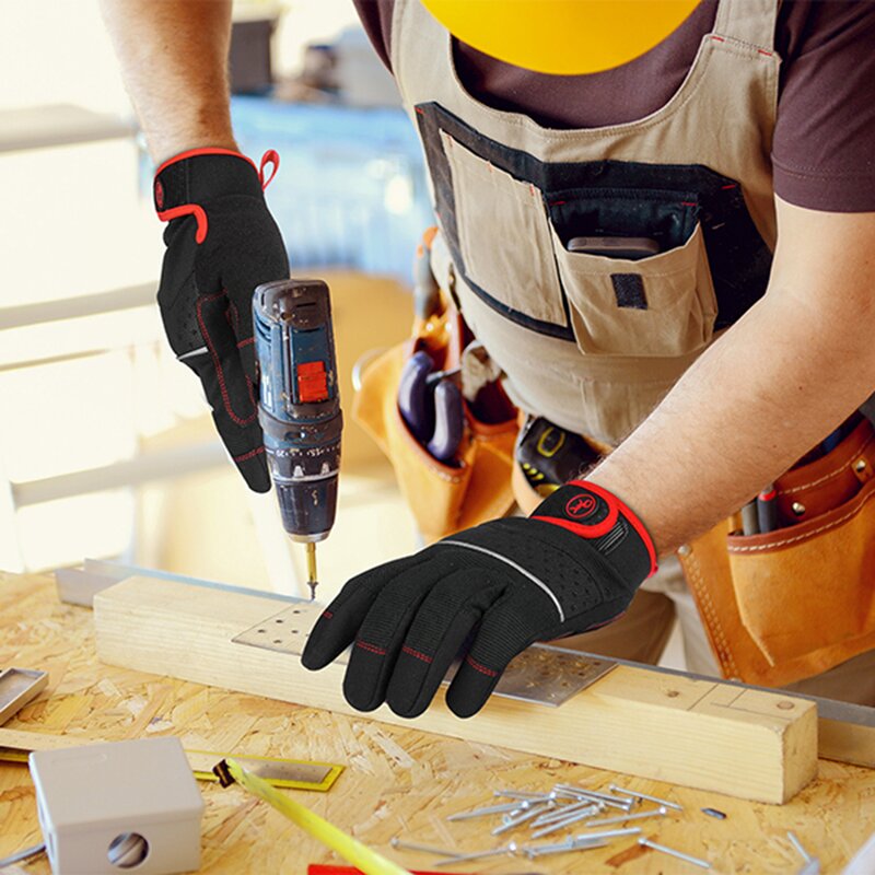 Safety Gloves - Manufacturer - MOREOK Heavy Duty Synthetic Leather Flex Grip Anti-Static