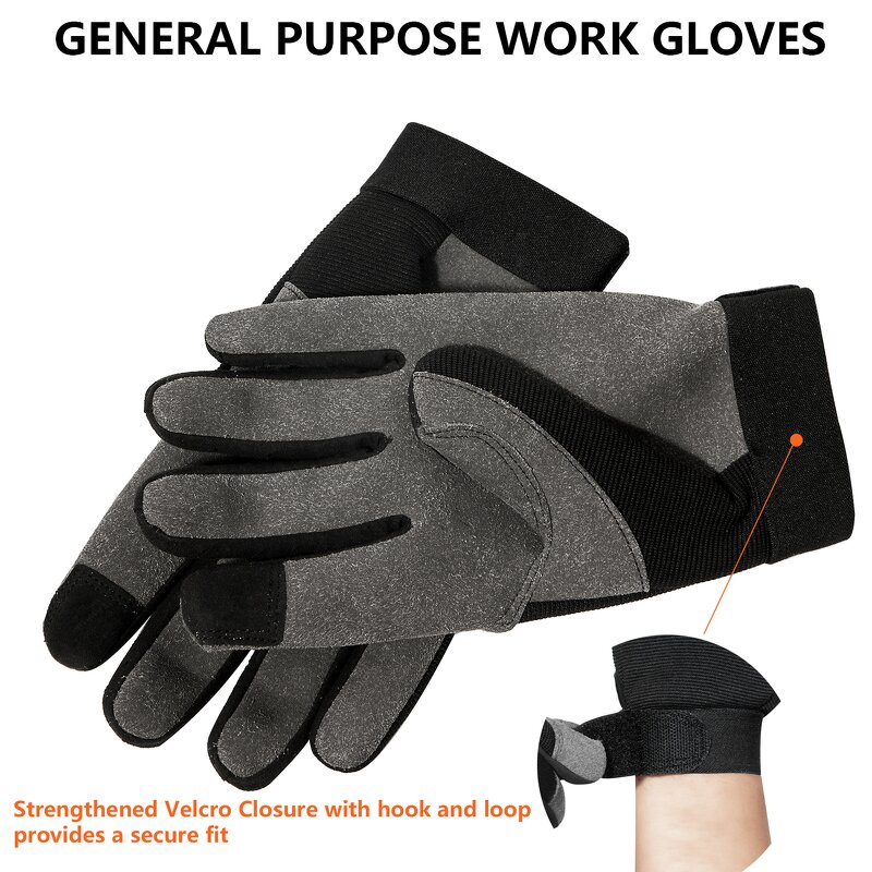 Safety Gloves - Manufacturer - Synthetic Leather Full Finger Thicken Oil-Resistant Washable