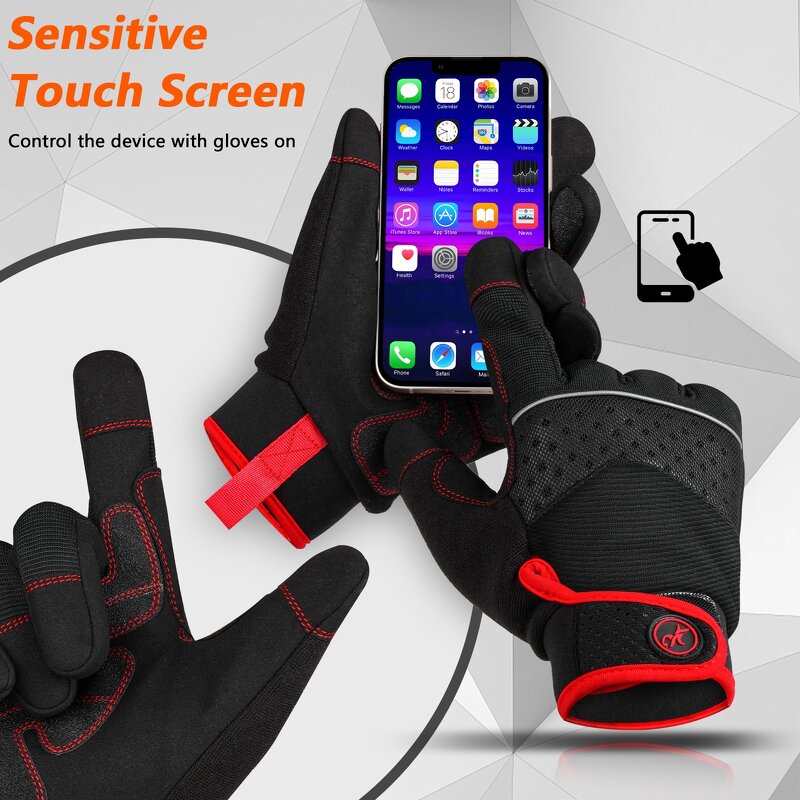 Mechanic Gloves - Manufacturer - Men's Full-Finger 3MM Pad Anti-Slip Touch Screen
