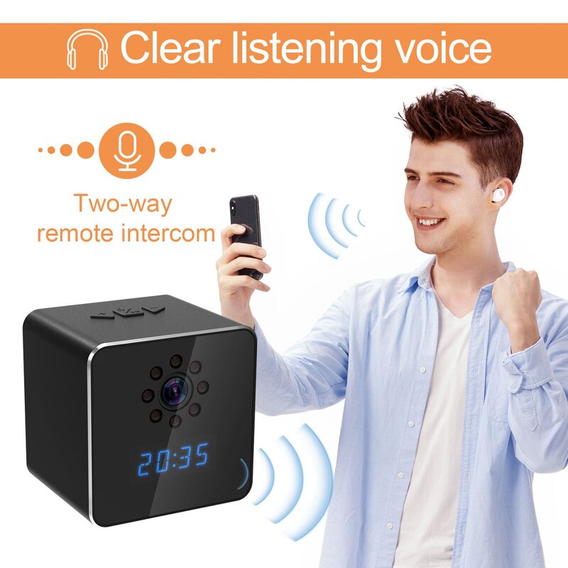 WIFI Camera Manufacturer - HD 1080P Wireless Speaker Clock with Night Vision
