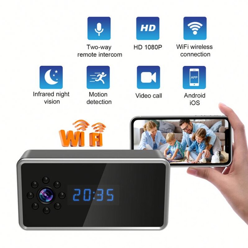 Mini Alarm Clock Camera Manufacturer - Full HD 1080P Wireless Infrared Night Vision
