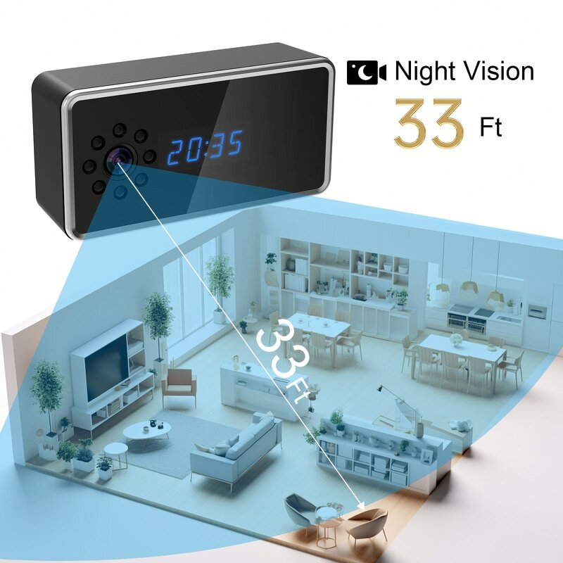 Mini Alarm Clock Camera Manufacturer - Full HD 1080P Wireless Infrared Night Vision
