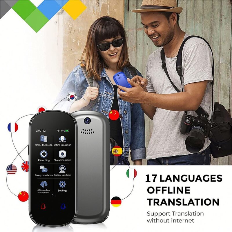 AI Voice Translator Manufacturer - Z2 Portable 3.1 Inch Real Time for Travel Learn