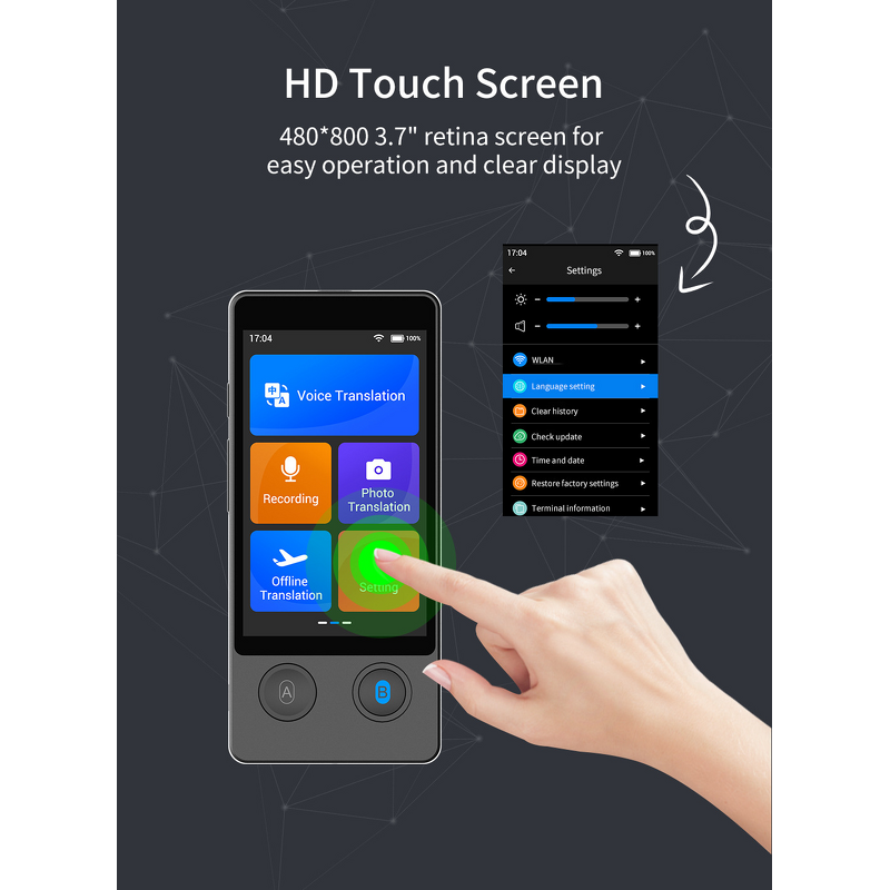 Smart Voice Translator Manufacturer - W12 Precision Offline for Oral Learning Travel