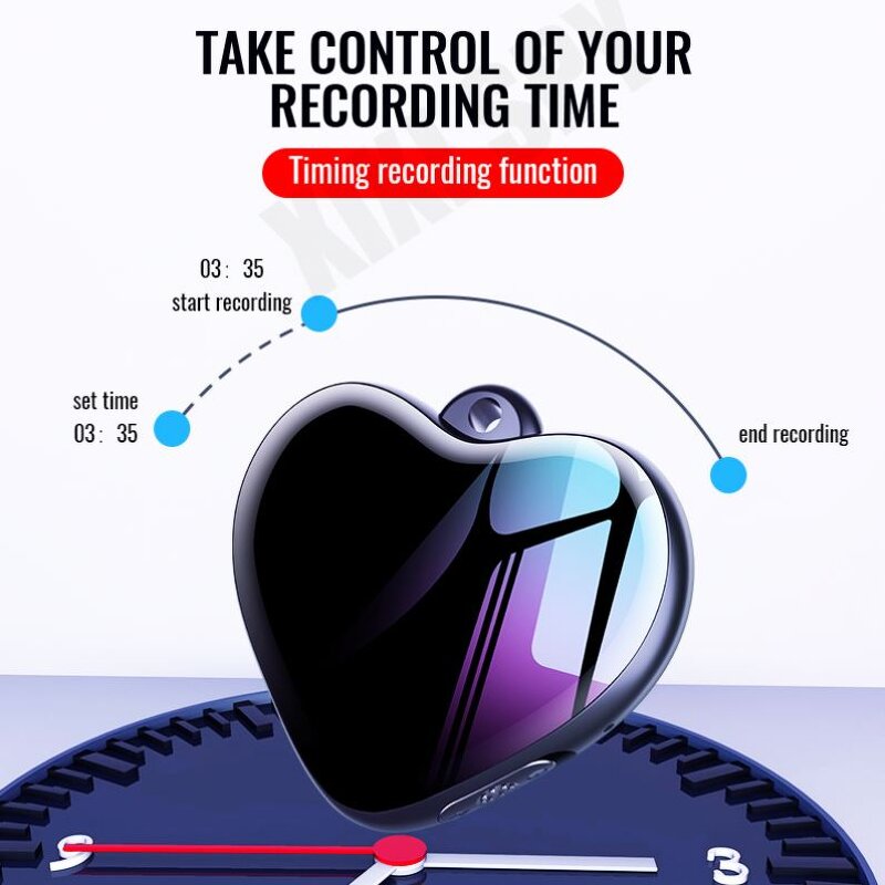 Voice Recorder Manufacturer - Mini Heart-Shaped Pendant with Long Battery Life