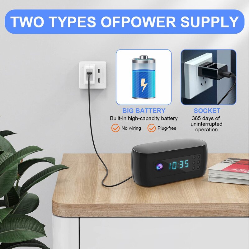 WIFI Home Camera Manufacturer - HD 1080P Alarm Clock Night Vision Motion Detection