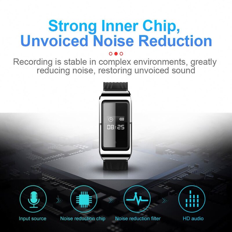 Sports Wrist Recorder Manufacturer - Smart Watch Bracelet 1080P Voice Activated