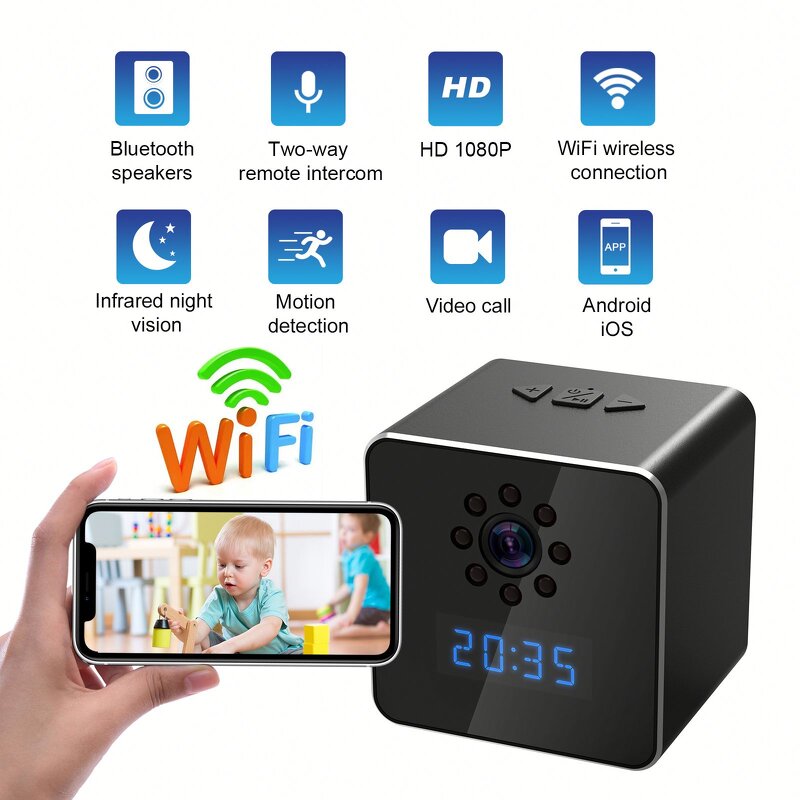 WIFI Camera Manufacturer - HD 1080P Wireless Speaker Clock with Night Vision