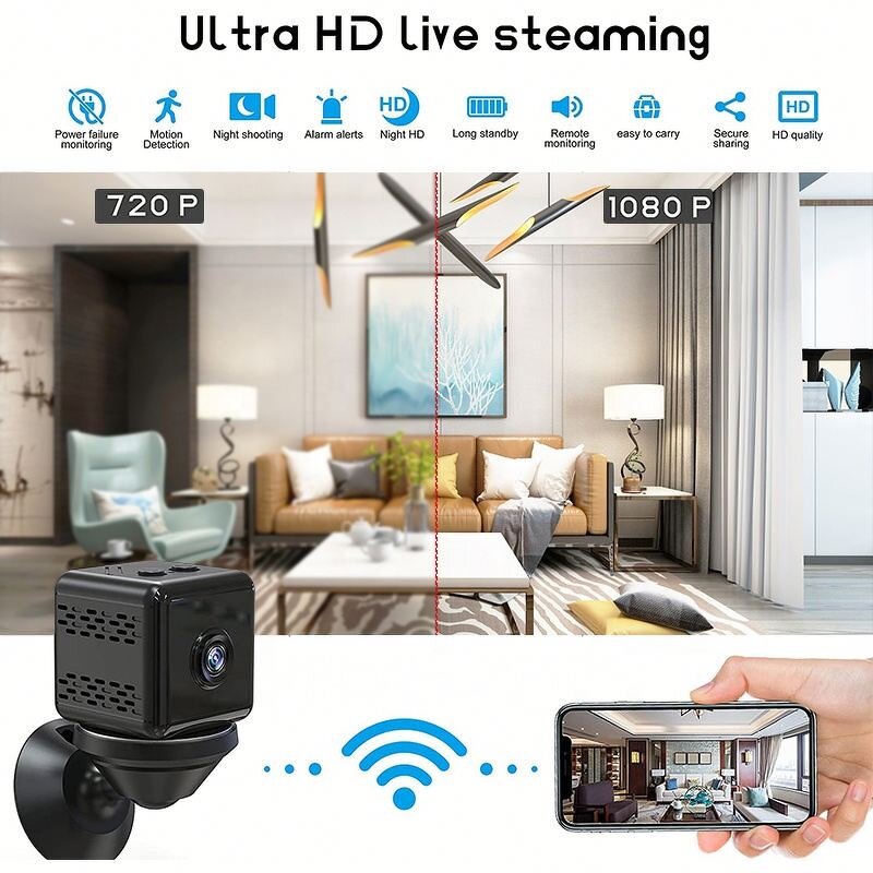 Wireless HD Camera Manufacturer - X6D Wifi 4K 1080P Indoor Outdoor Night Vision