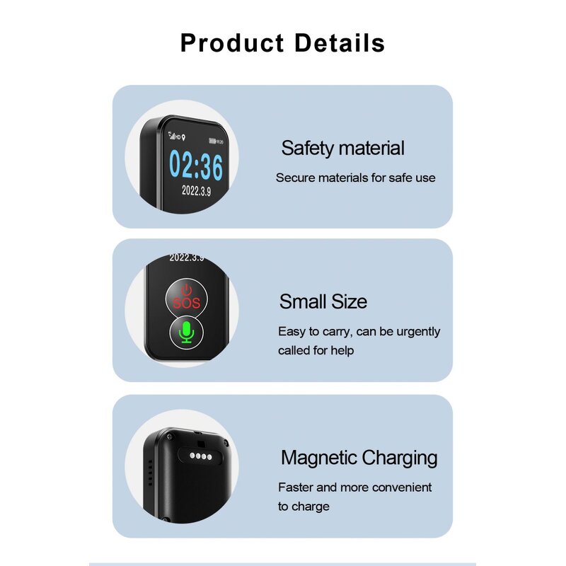 GPS Locator Manufacturer - New 4G Mini SOS Pendant IP67 Waterproof Fall Alarm