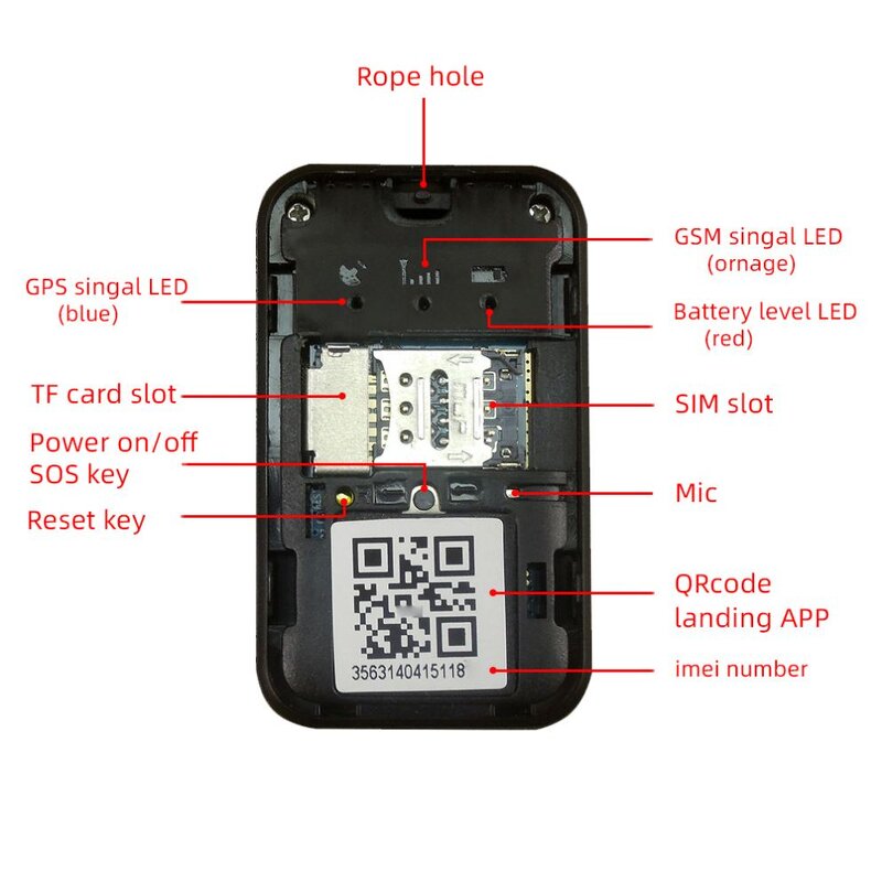 GPS Tracker Manufacturer - G05 Mini Real Time for Child Pet Dog Voice Recording