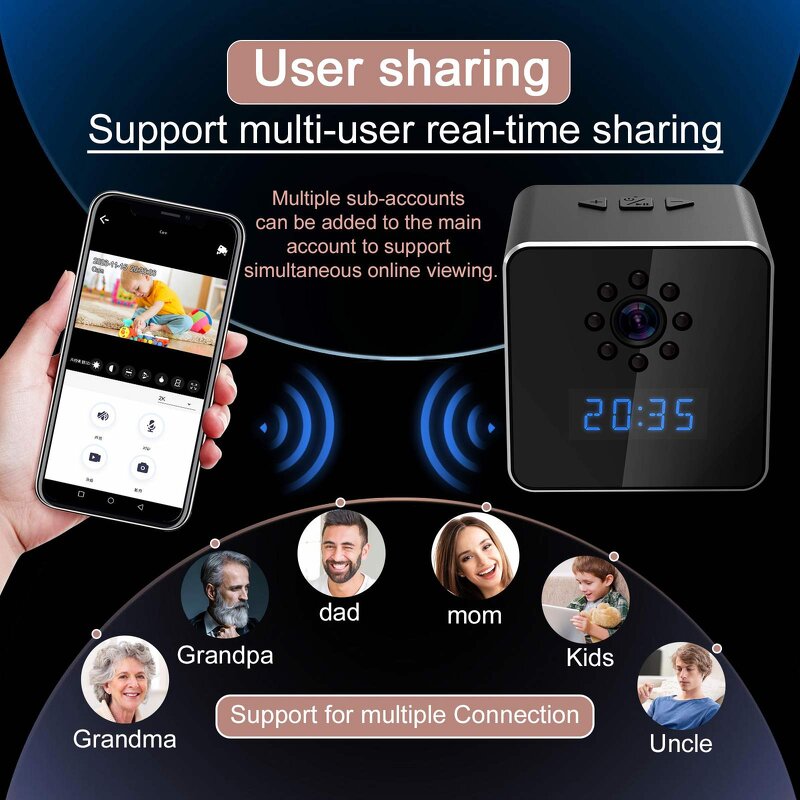 WIFI Camera Manufacturer - HD 1080P Wireless Speaker Clock with Night Vision