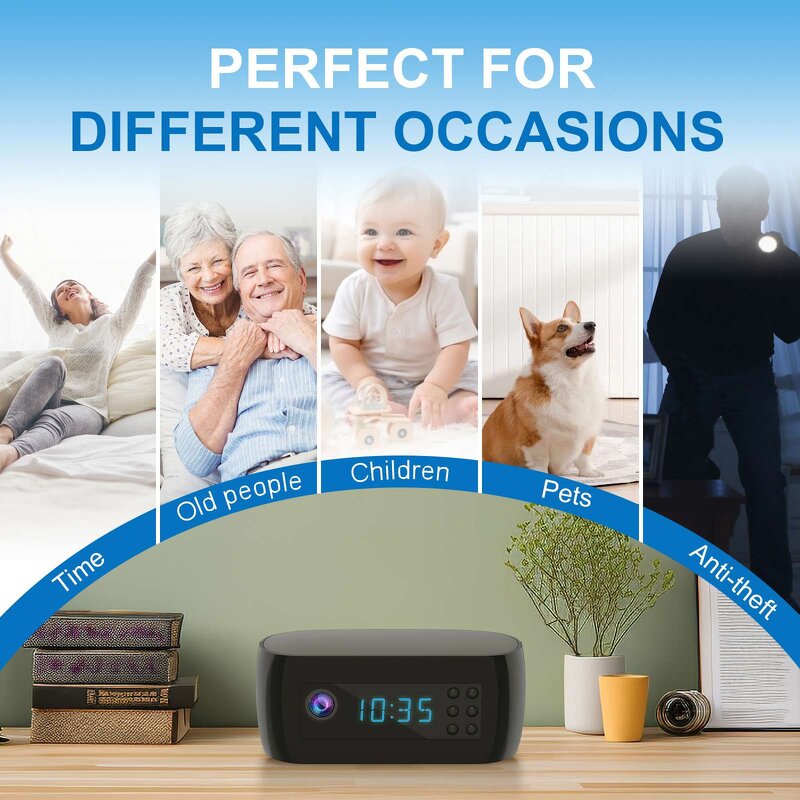 WIFI Home Camera Manufacturer - HD 1080P Alarm Clock Night Vision Motion Detection