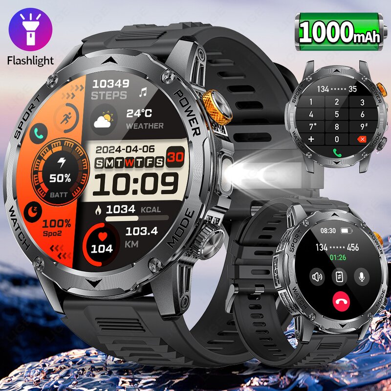 Smart Watch Manufacturer - LIGE 100+ Sports Modes 1.7" HD Touch IP68 1000mAh