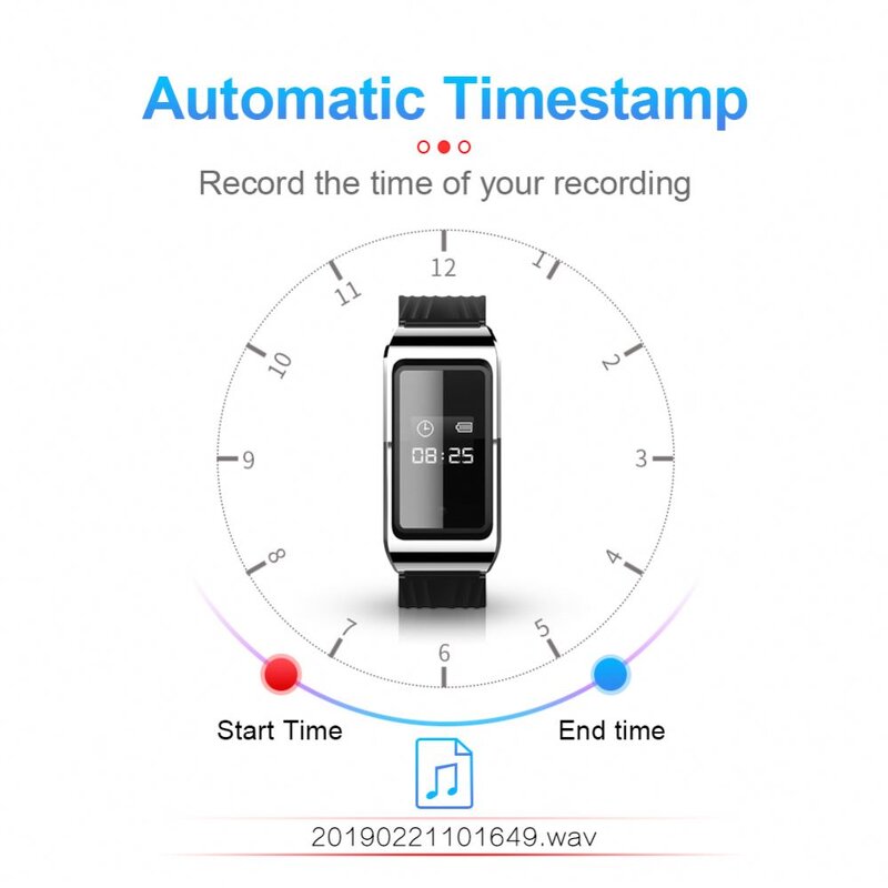 Sports Wrist Recorder Manufacturer - Smart Watch Bracelet 1080P Voice Activated