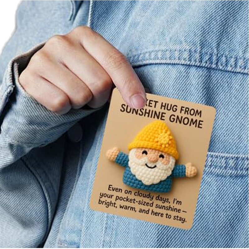 Pocket Hug Gnome Manufacturer - Handmade Crochet Doll Stress Relief Encouragement