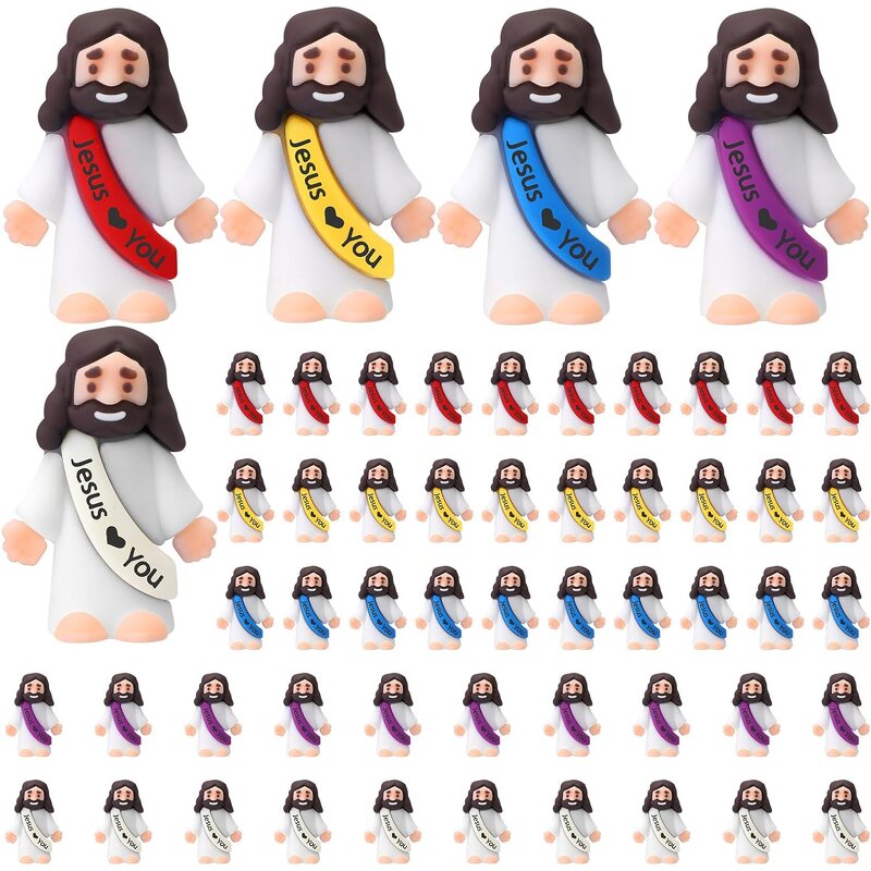 Easter Ornaments Manufacturer - Mini Eco-friendly PVC Jesus Loves You Resin Crafts