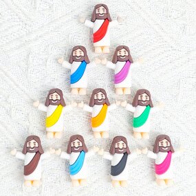 Mini Jesus Figures Manufacturer - Bulk Easter Jesus Loves You Toys