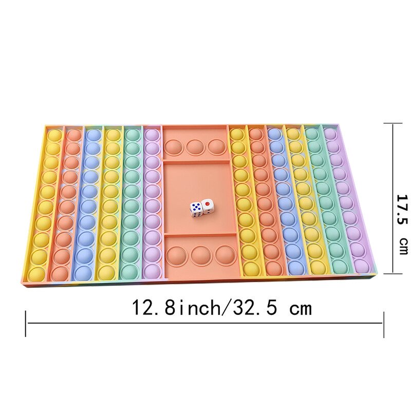 Fidget Board Game Manufacturer - Big Pop Rainbow Chess Push Bubble Promotional